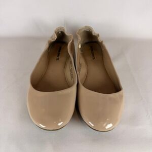 Mossimo Supply Co Womens Ballet Flats Patent Beige Size 8 Round Toe Slip On